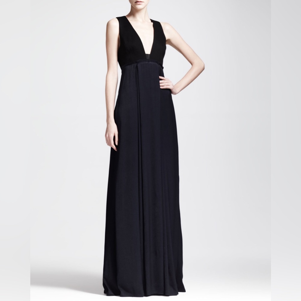 A.L.C. Silk & Wool Maxi Dress Empire Waist